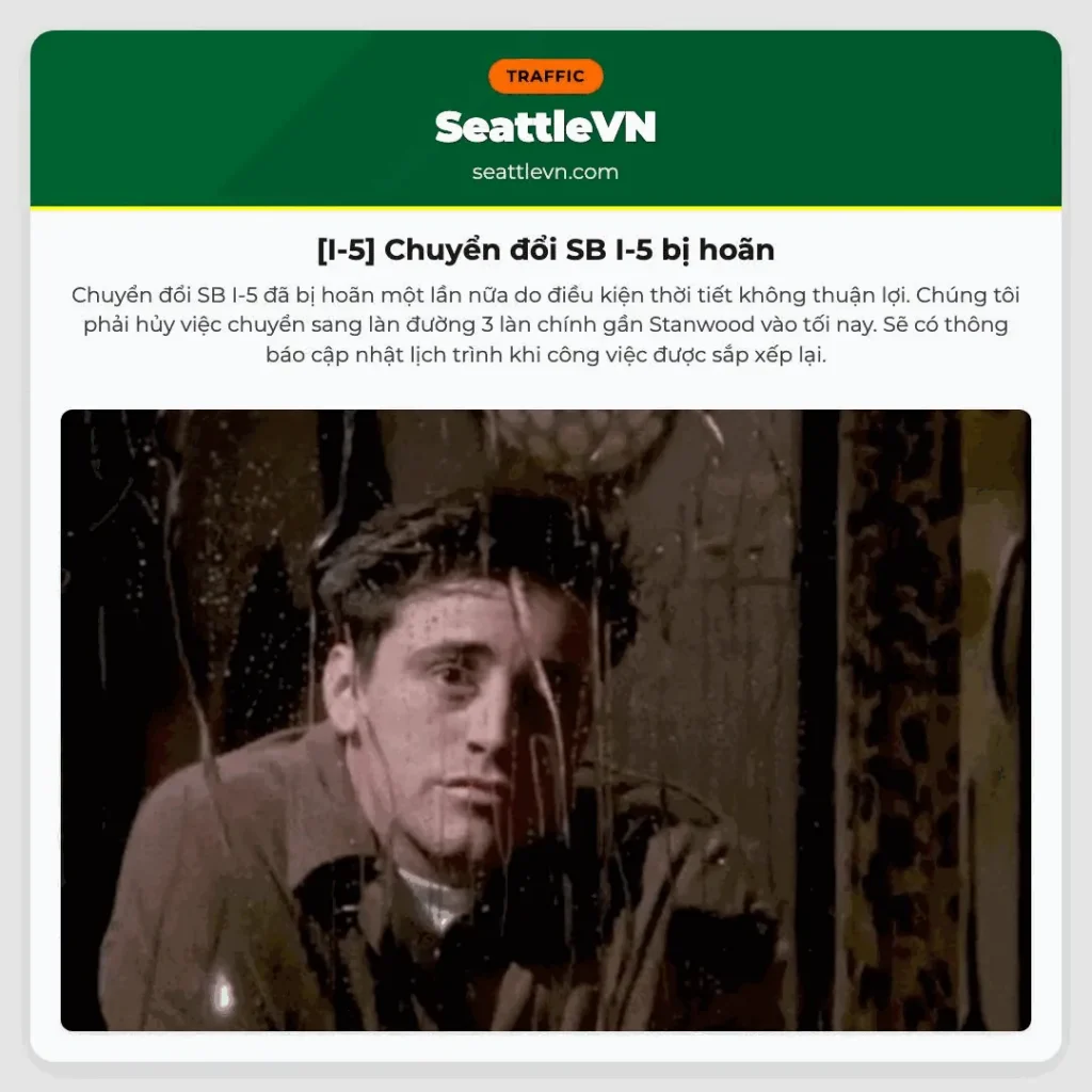 [I-5] Chuyển đổi SB I-5 bị hoãn