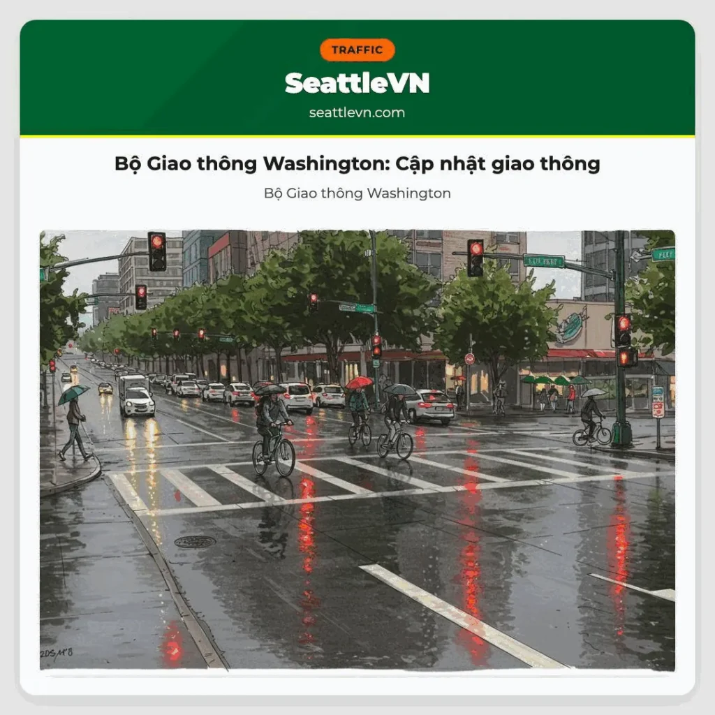 Bộ Giao thông Washington: Cập nhật giao thông