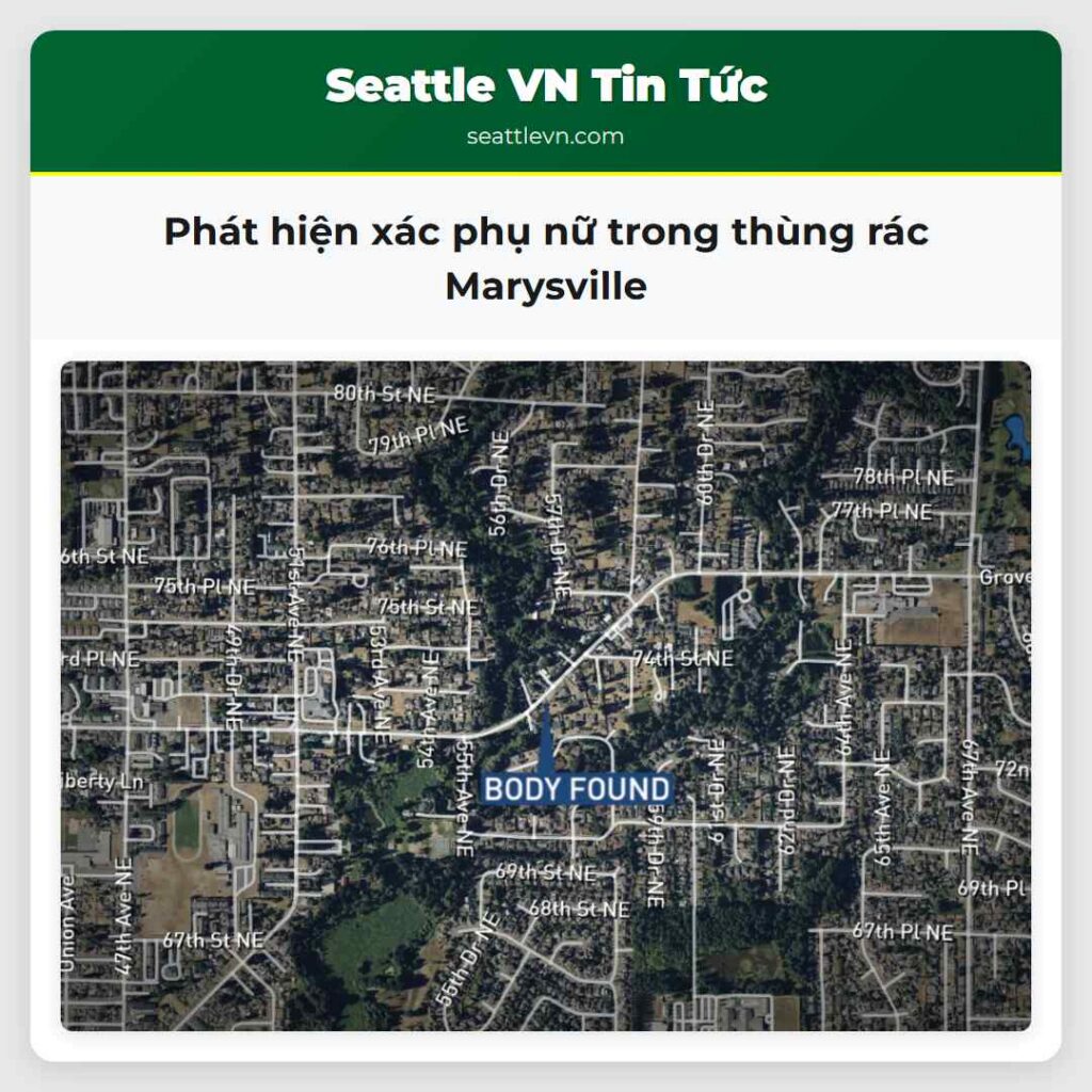 Phát hiện xác phụ nữ trong thùng rác Marysville