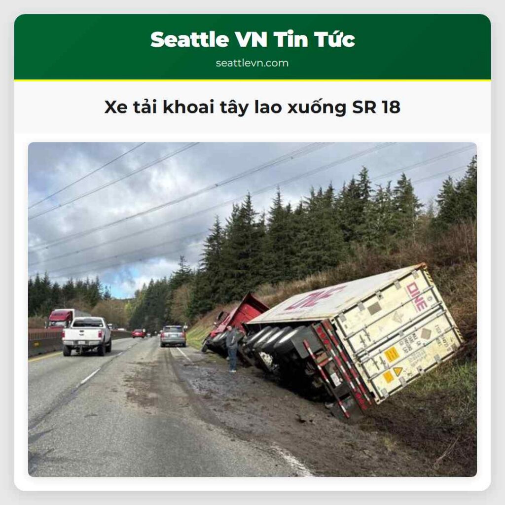 Xe tải khoai tây lao xuống SR 18