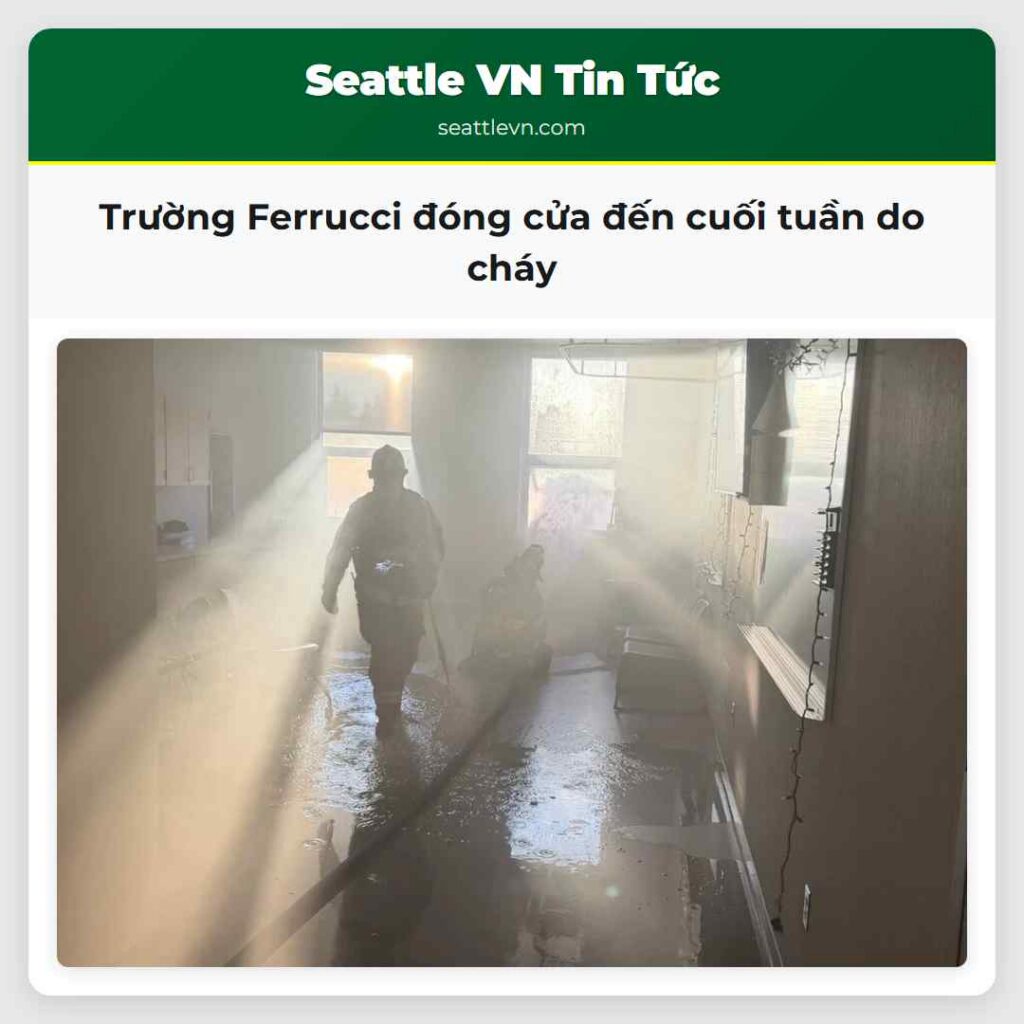 Trường Ferrucci đóng cửa đến cuối tuần do cháy