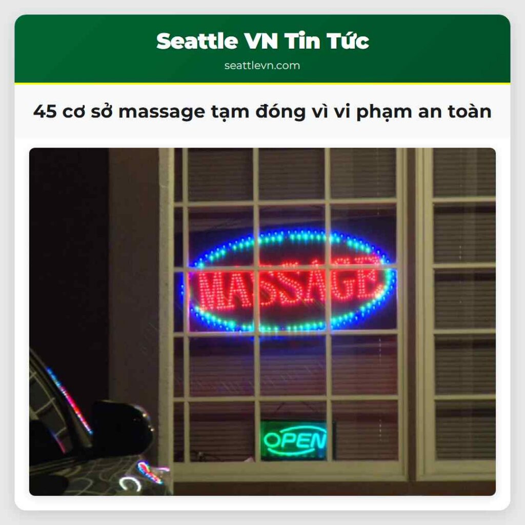 45 cơ sở massage tạm đóng vì vi phạm an toàn