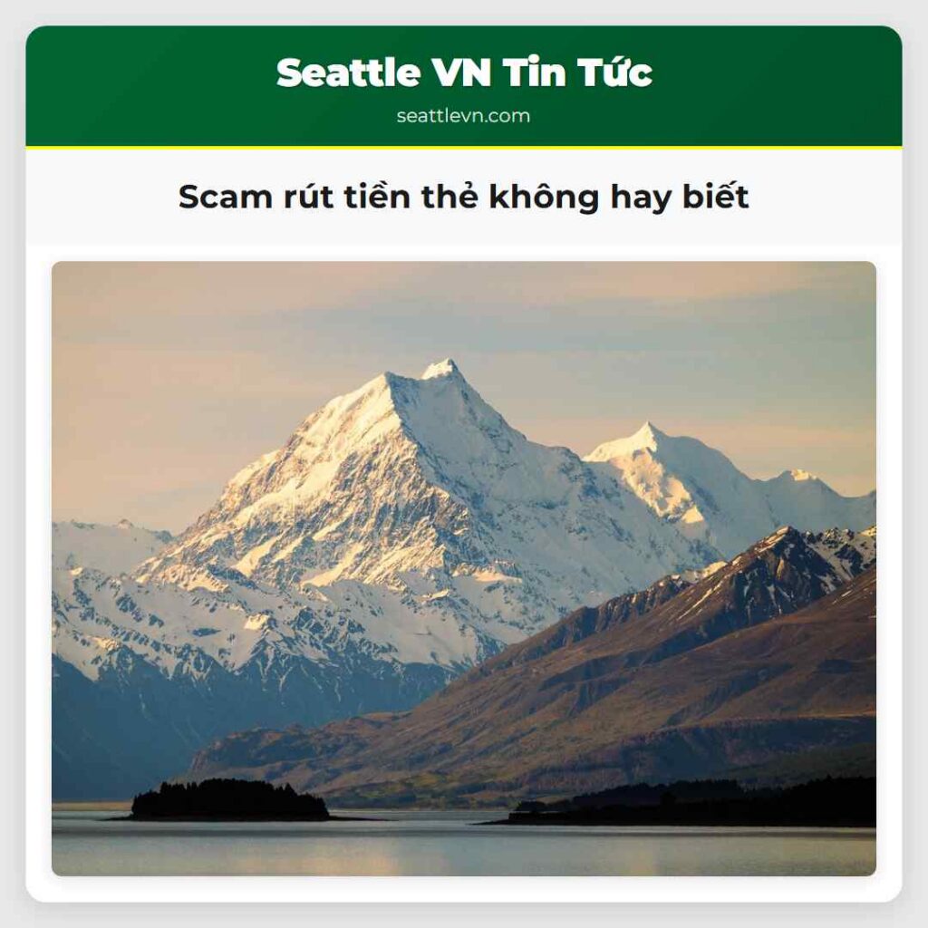 Scam rút tiền thẻ không hay biết