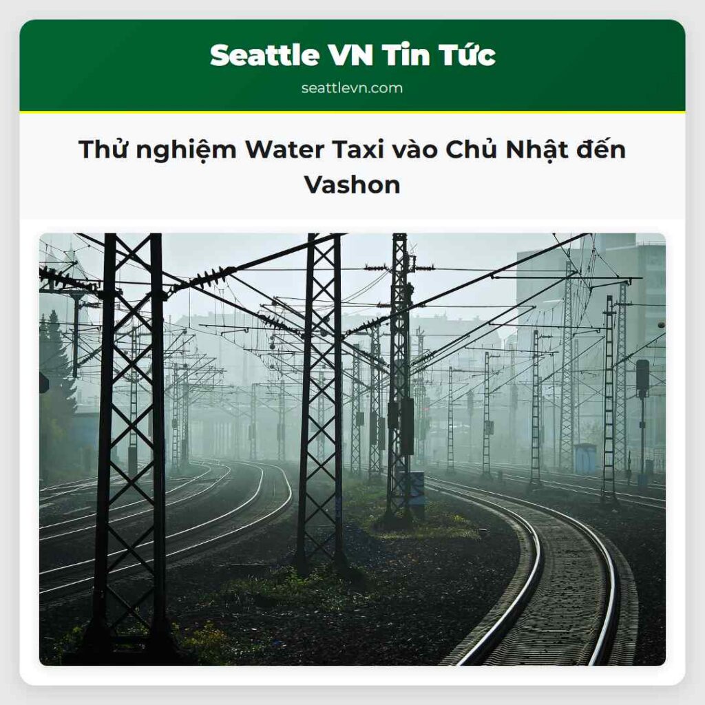 Thử nghiệm Water Taxi vào Chủ Nhật đến Vashon
