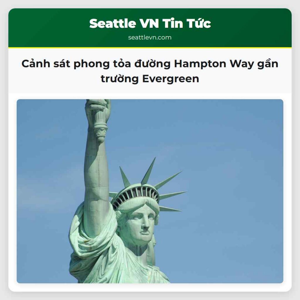 Cảnh sát phong tỏa đường Hampton Way gần trường