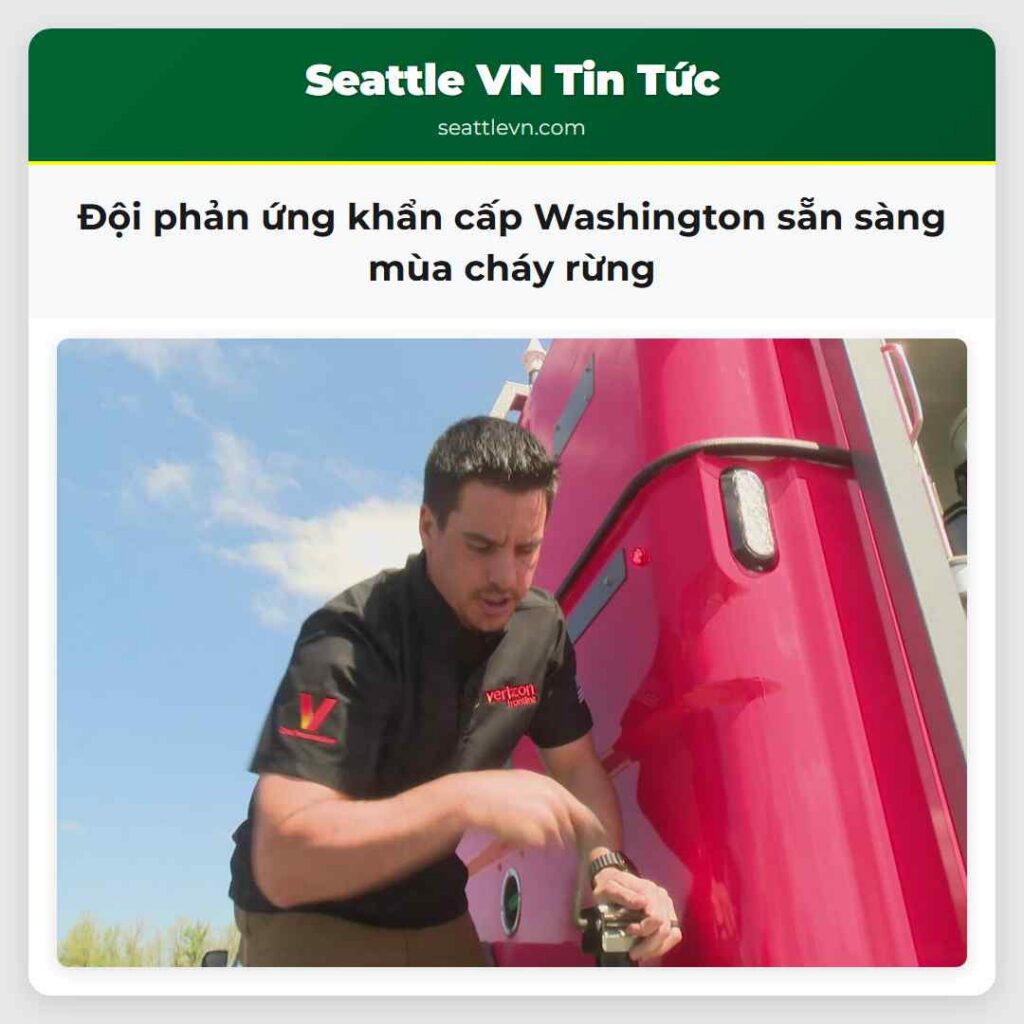 Đội phản ứng khẩn cấp Washington sẵn sàng mùa