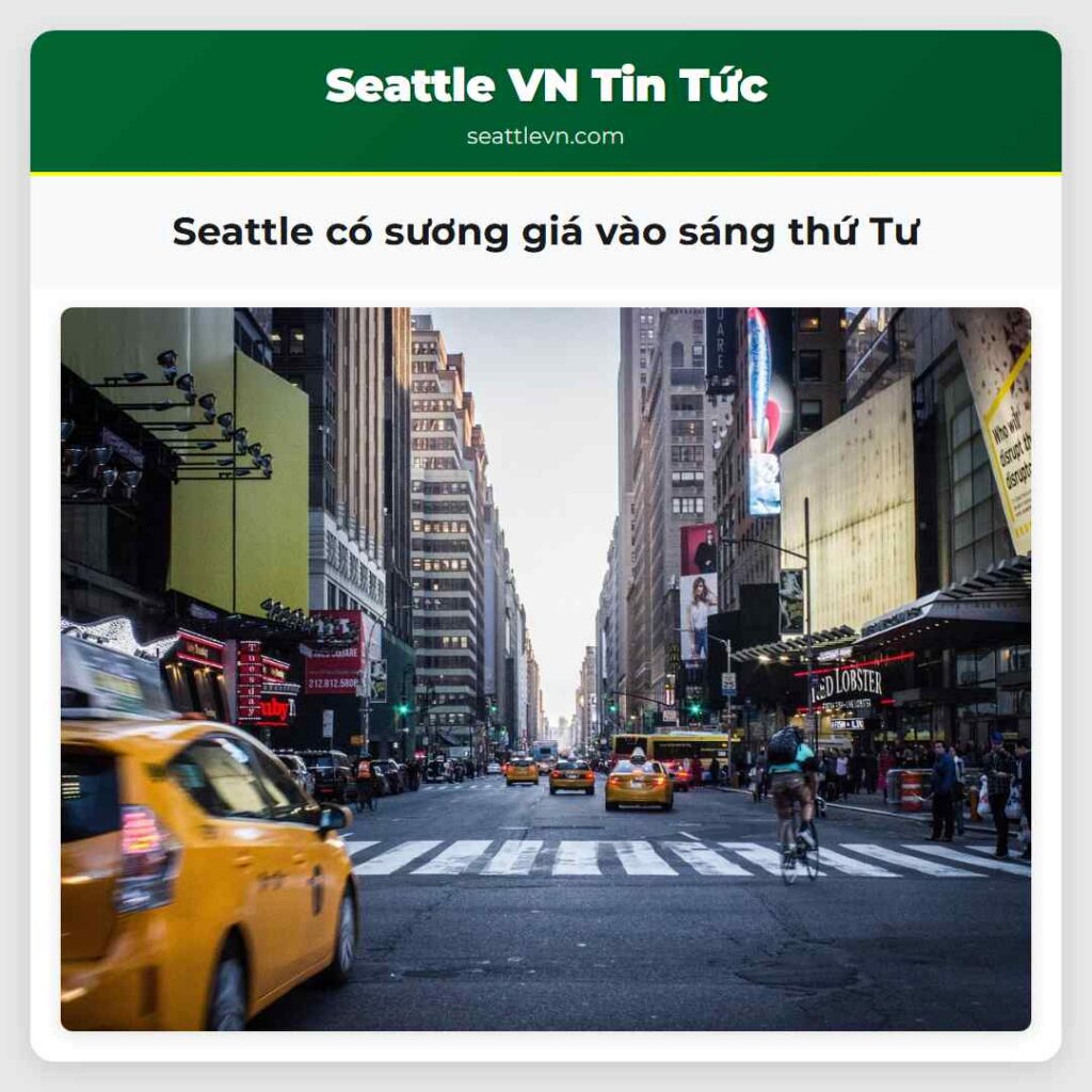 Seattle có sương giá vào sáng thứ Tư