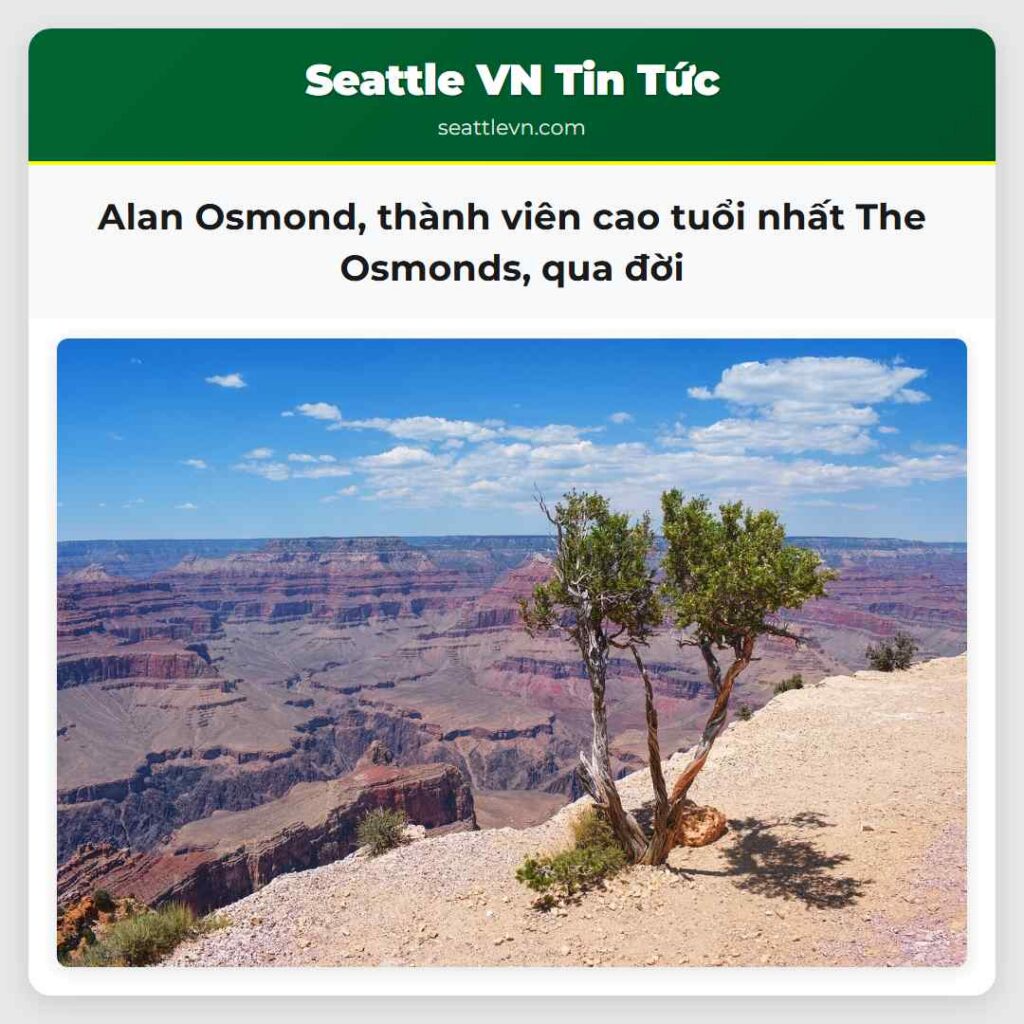 Alan Osmond, thành viên cao tuổi nhất The