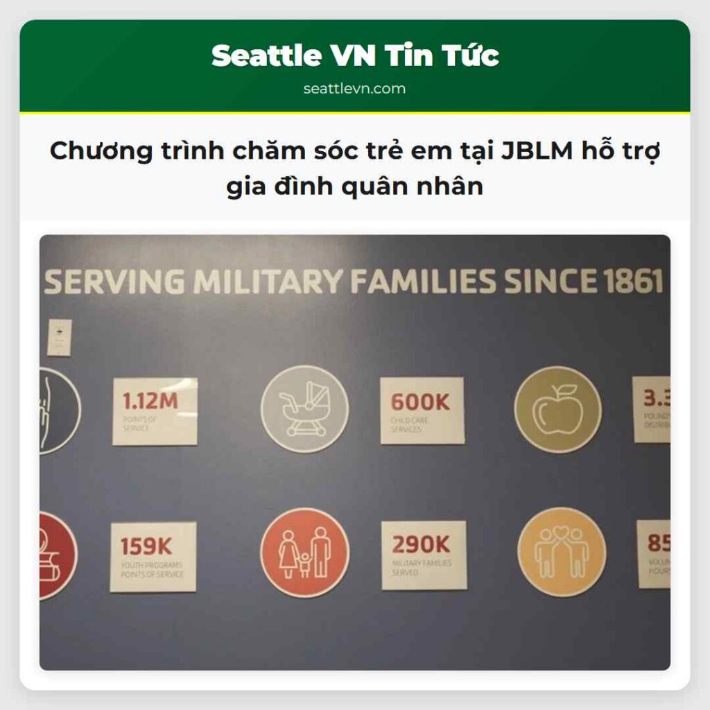 Chương trình chăm sóc trẻ em tại JBLM hỗ trợ gia