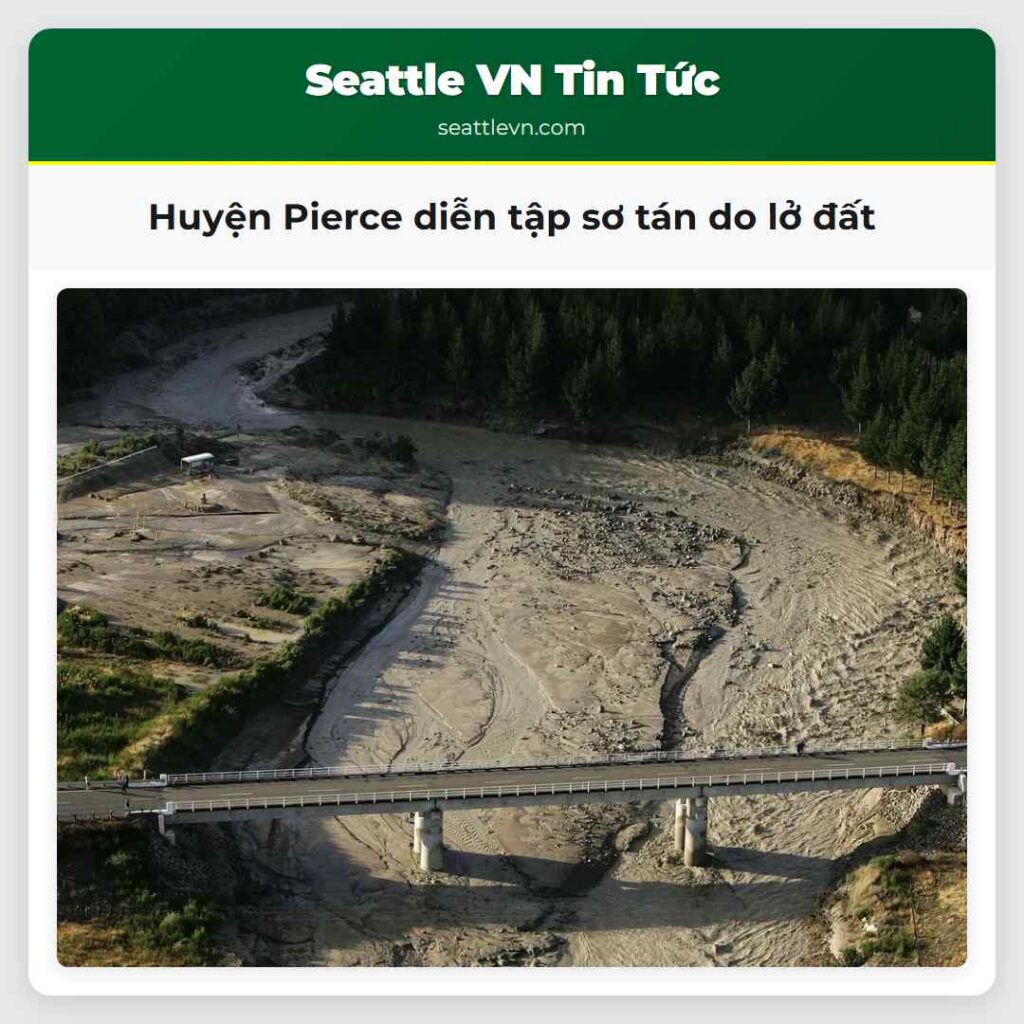 Huyện Pierce diễn tập sơ tán do lở đất