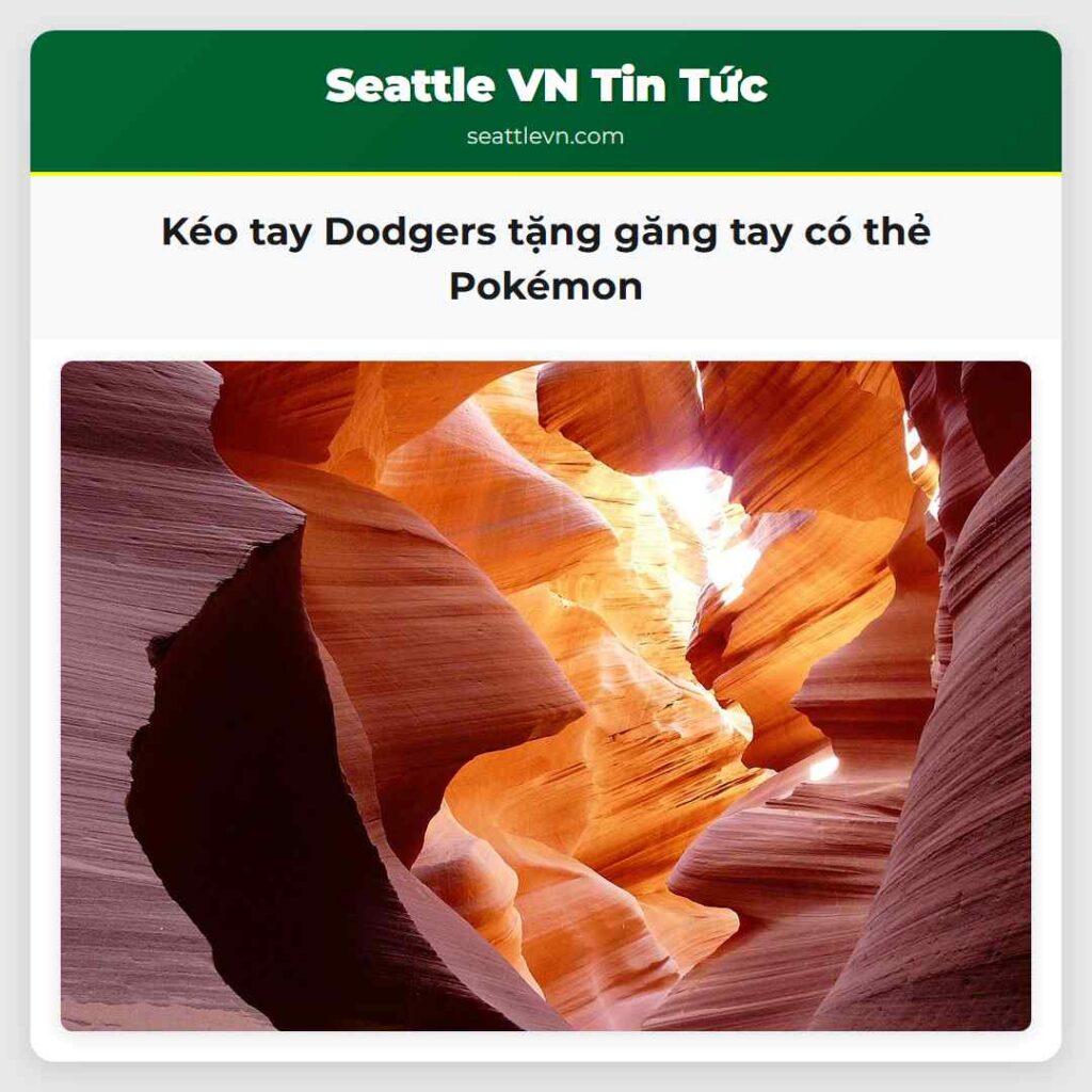 Kéo tay Dodgers tặng găng tay có thẻ Pokémon