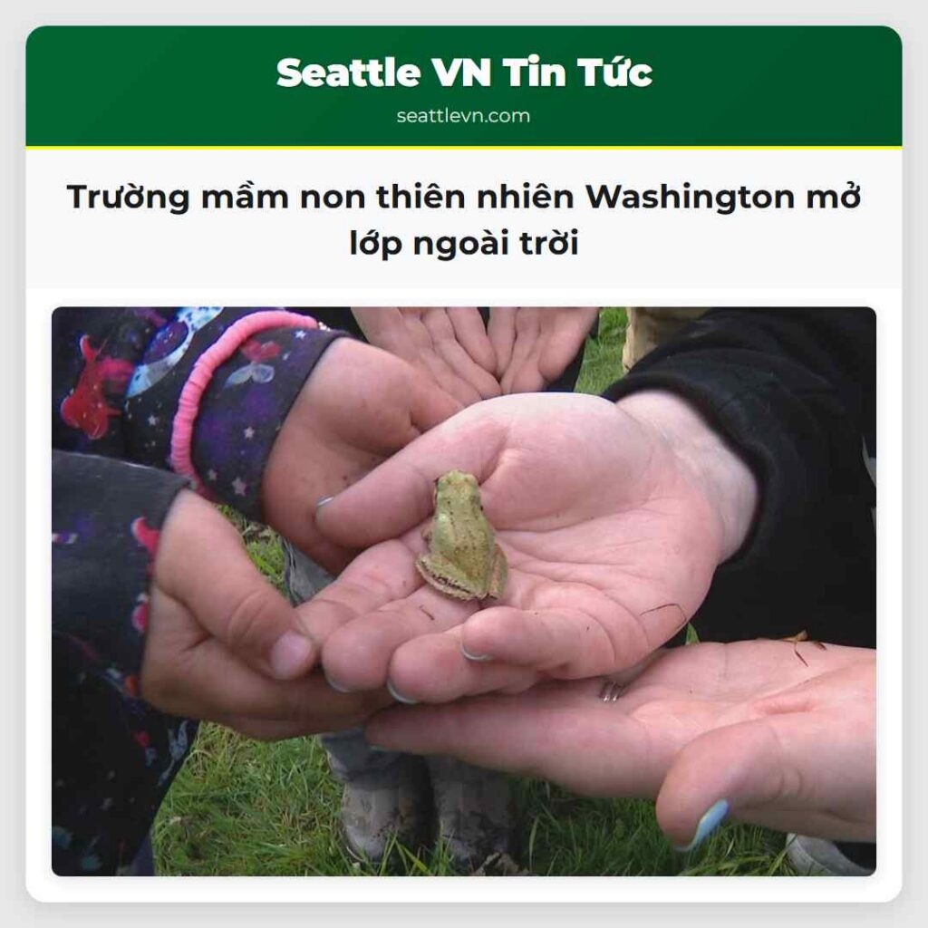Trường mầm non thiên nhiên Washington mở lớp