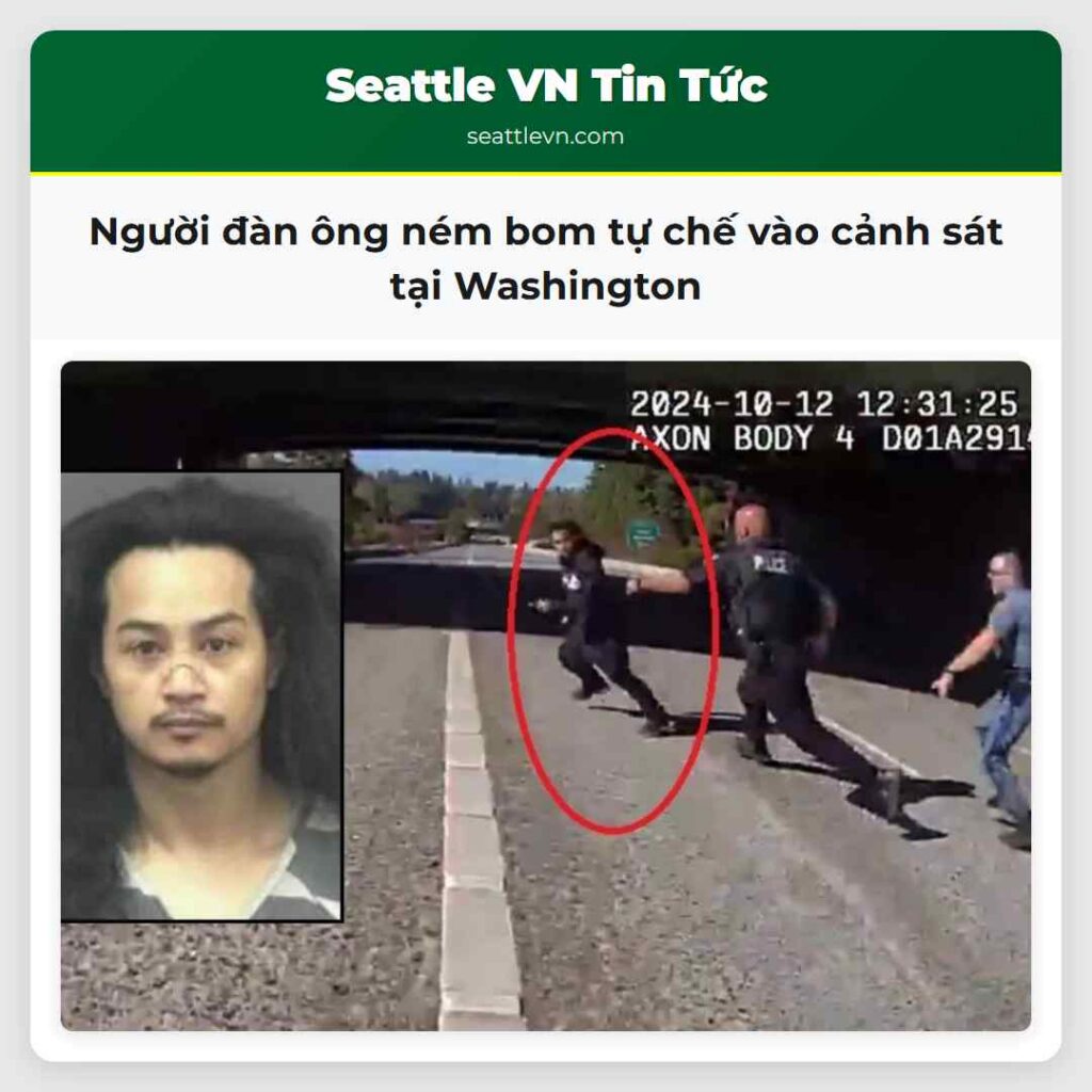 Người đàn ông ném bom tự chế vào cảnh sát tại