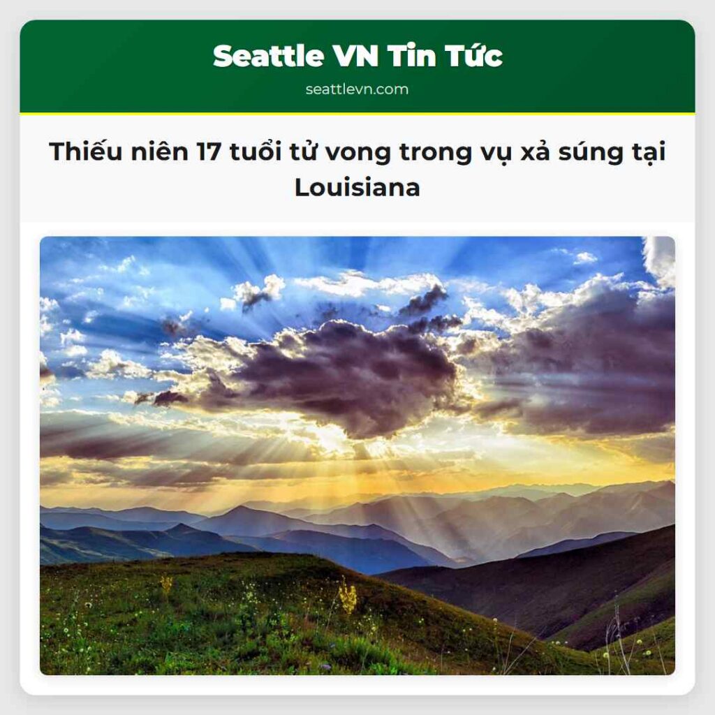 Thiếu niên 17 tuổi tử vong trong vụ xả súng tại