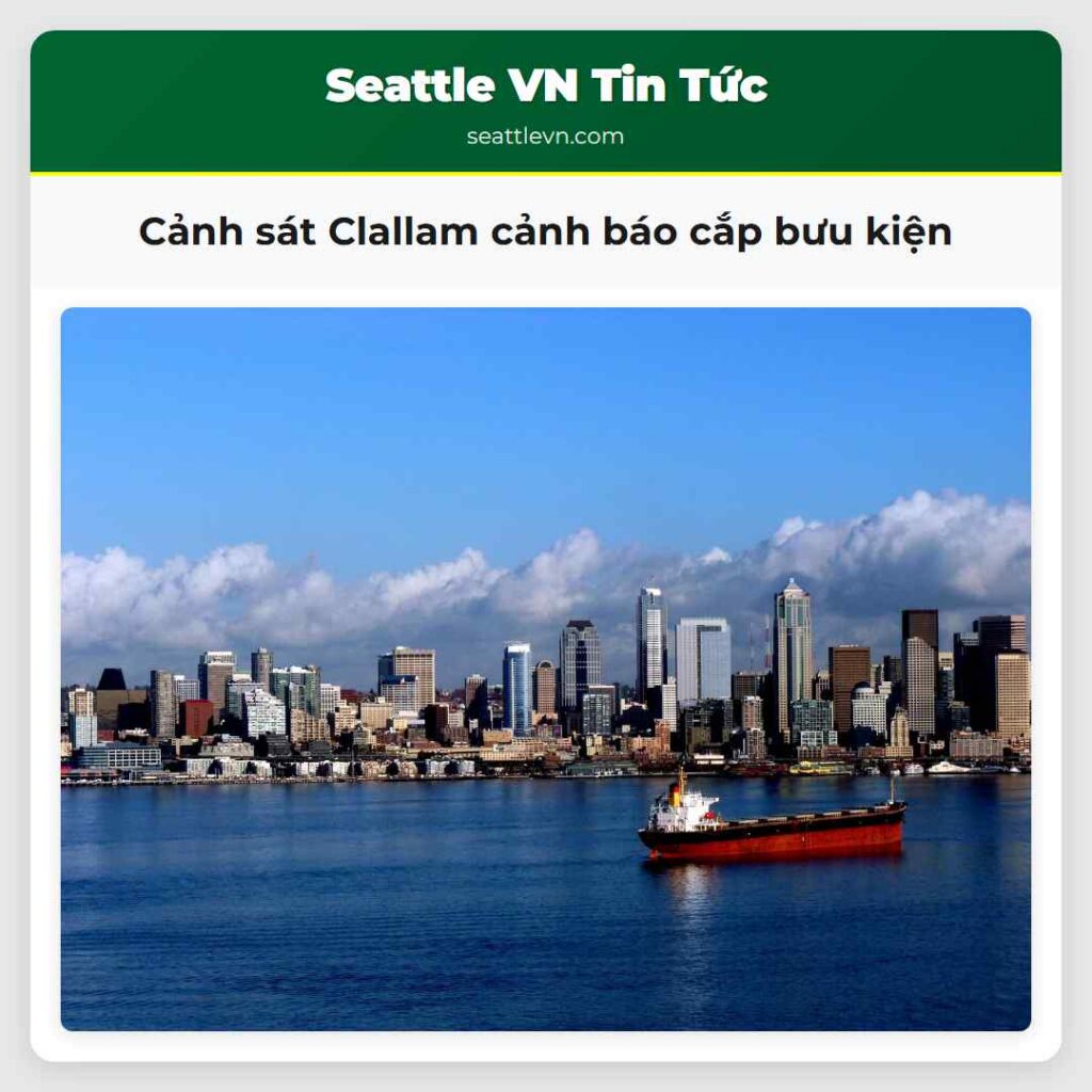 Cảnh sát Clallam cảnh báo cắp bưu kiện