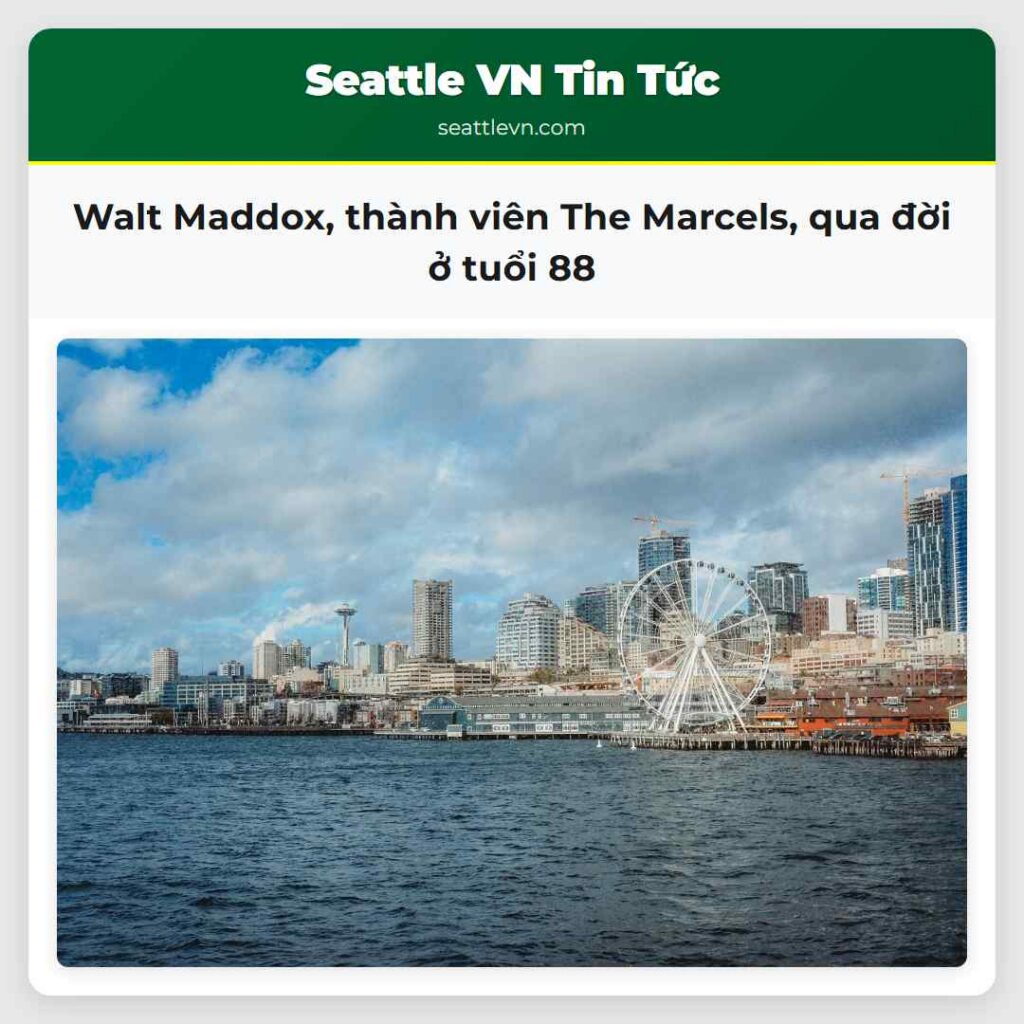 Walt Maddox, thành viên The Marcels, qua đời ở