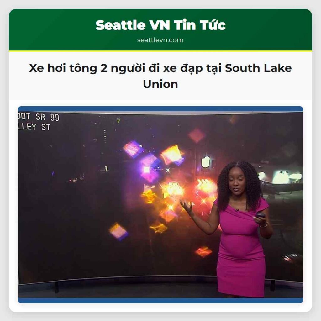 Xe hơi tông 2 người đi xe đạp tại South Lake Union
