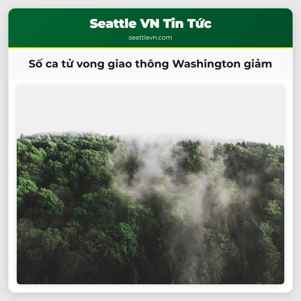 Số ca tử vong giao thông Washington giảm