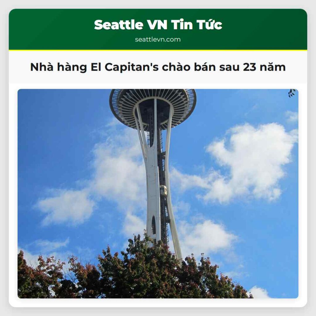 Nhà hàng El Capitan's chào bán sau 23 năm