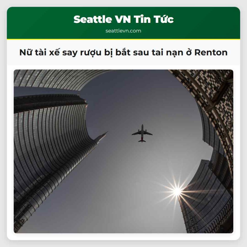 Nữ tài xế say rượu bị bắt sau tai nạn ở Renton