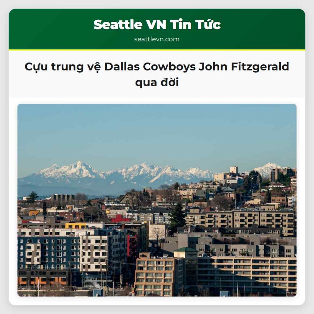 Cựu trung vệ Dallas Cowboys John Fitzgerald qua