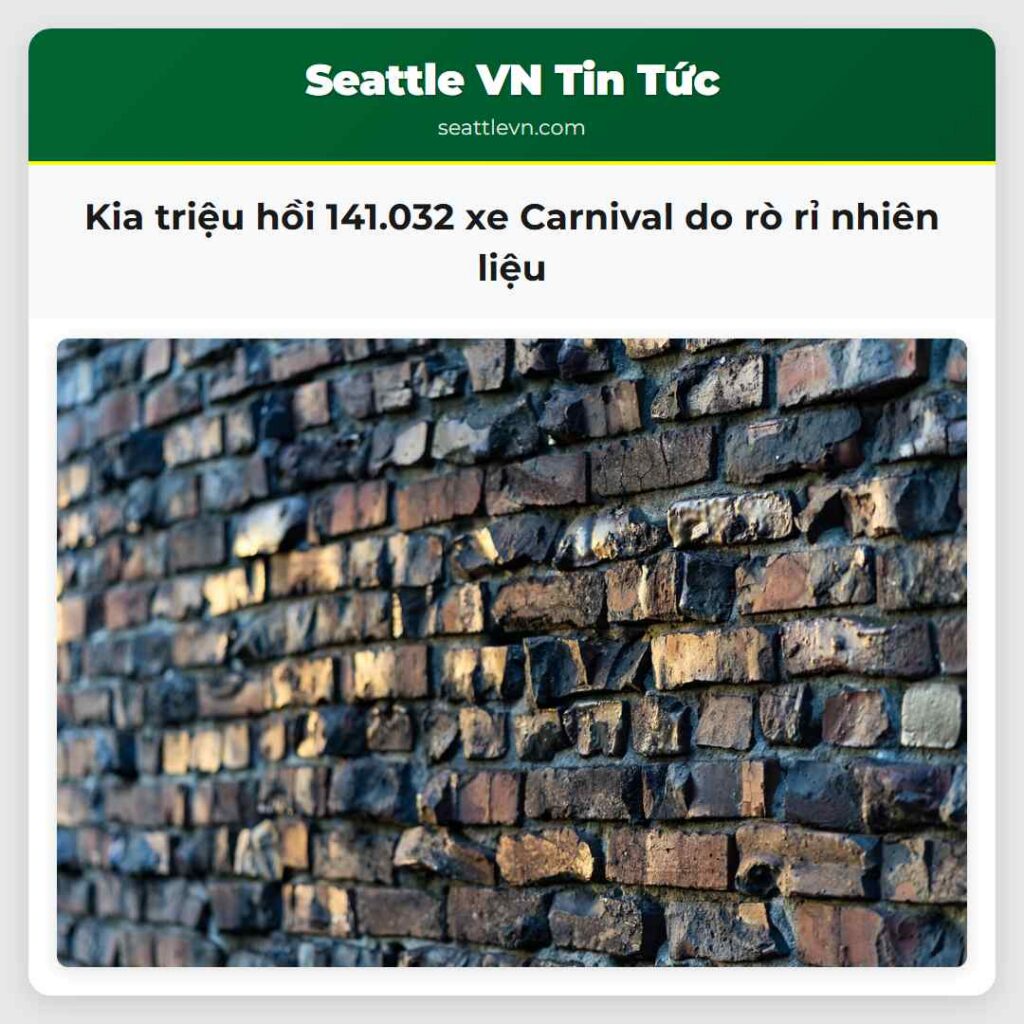Kia triệu hồi 141.032 xe Carnival do rò rỉ nhiên