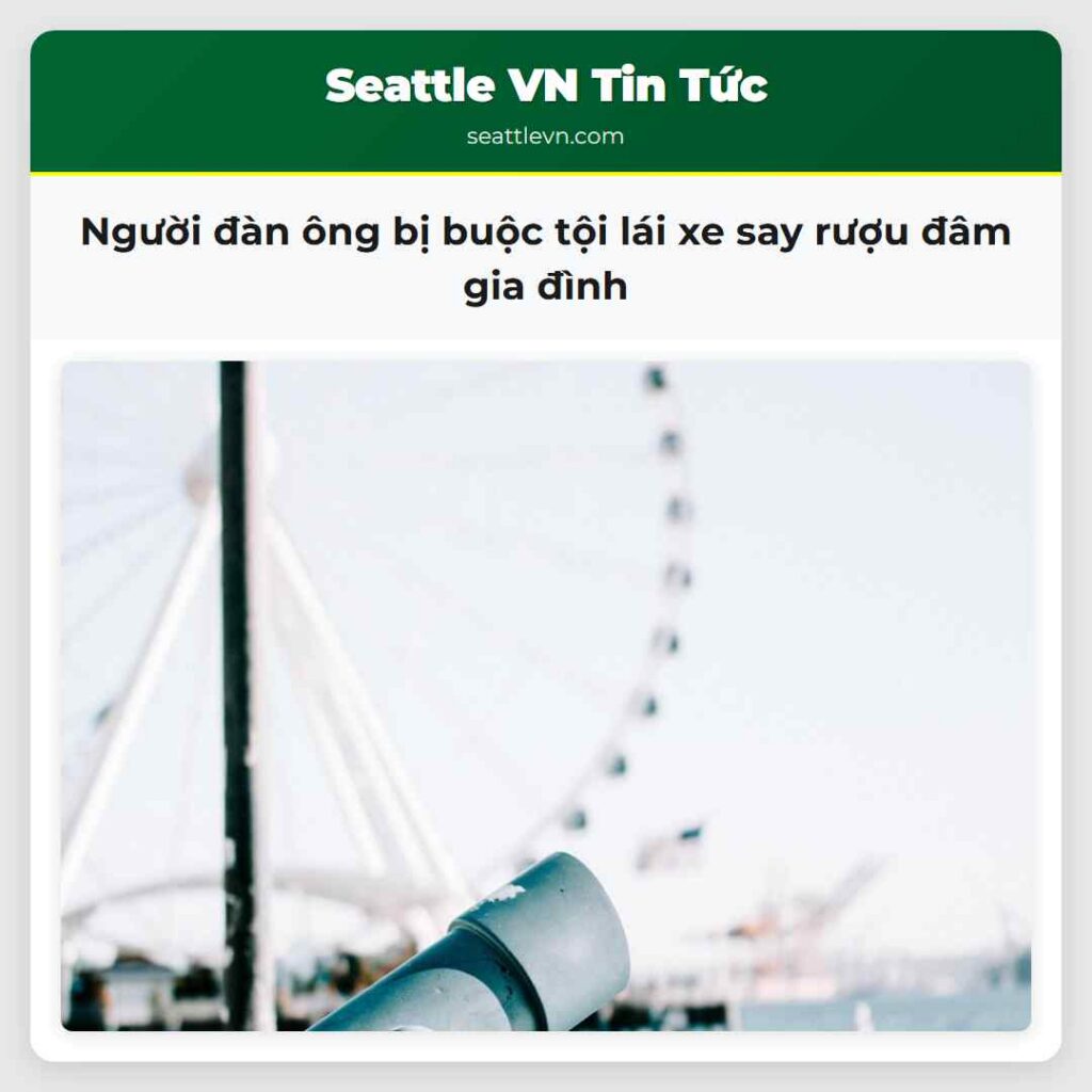 Người đàn ông bị buộc tội lái xe say rượu đâm gia