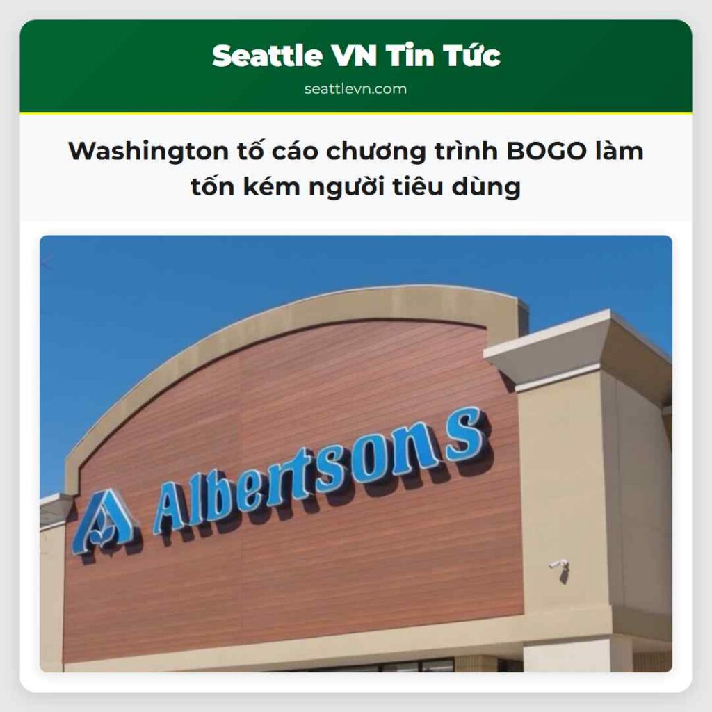 Washington tố cáo chương trình BOGO làm tốn kém