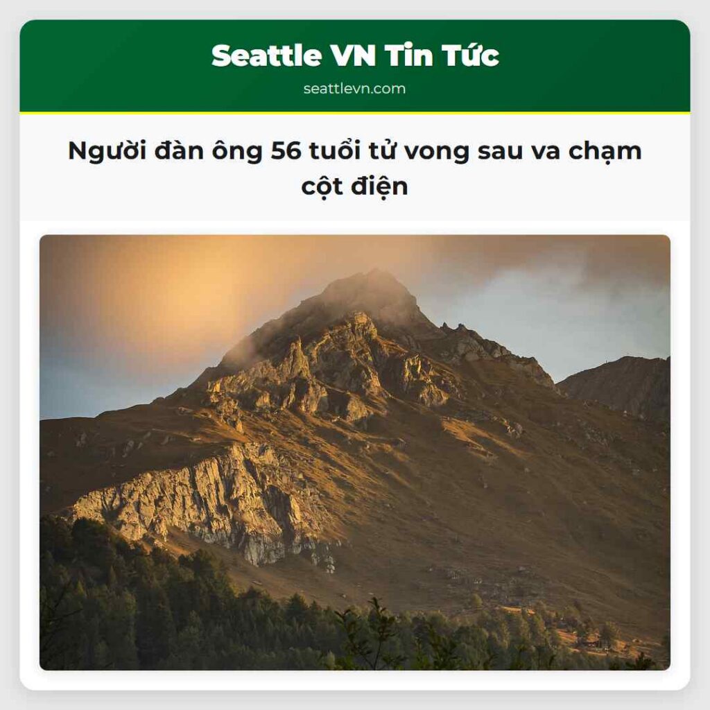 Người đàn ông 56 tuổi tử vong sau va chạm cột điện