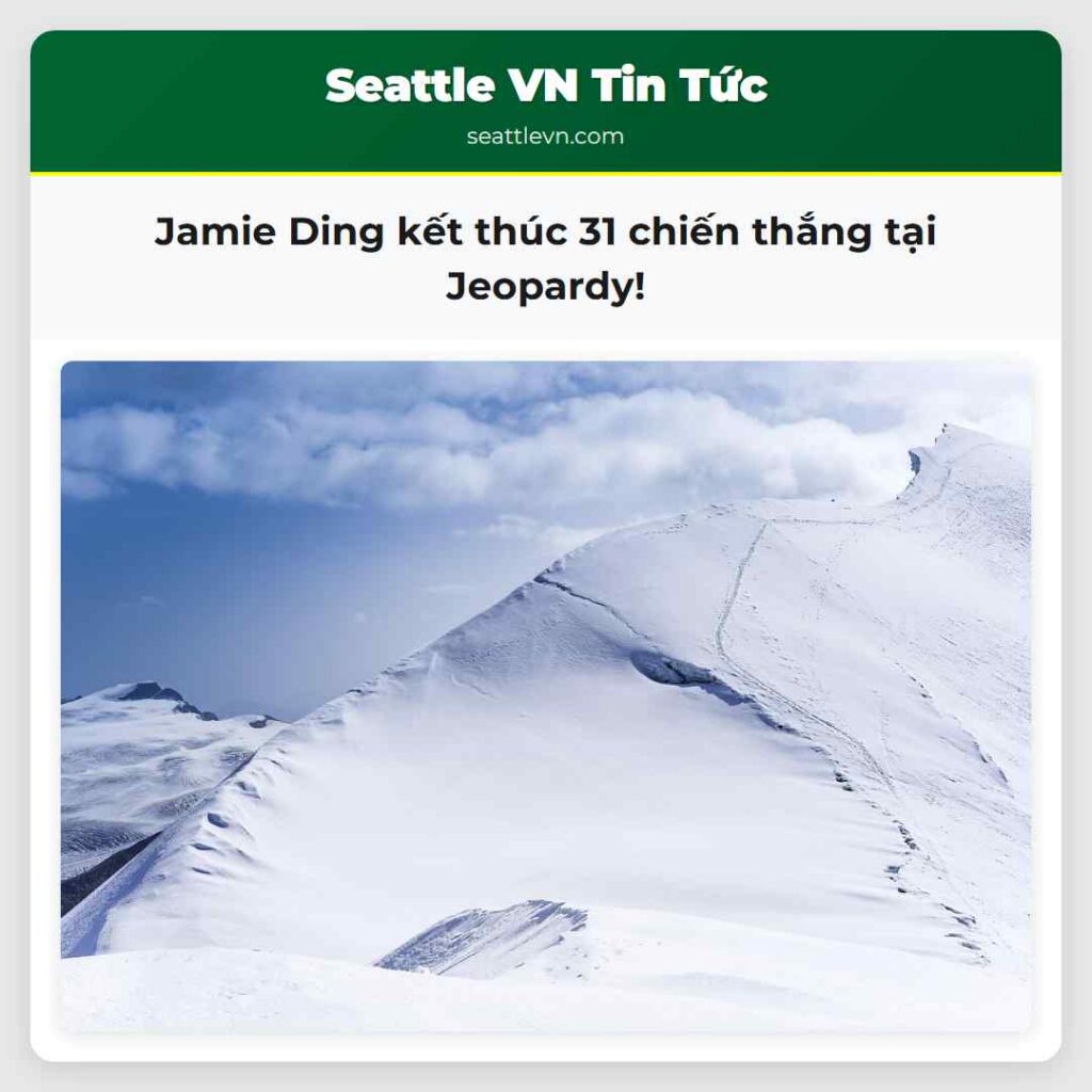 Jamie Ding kết thúc 31 chiến thắng tại Jeopardy!