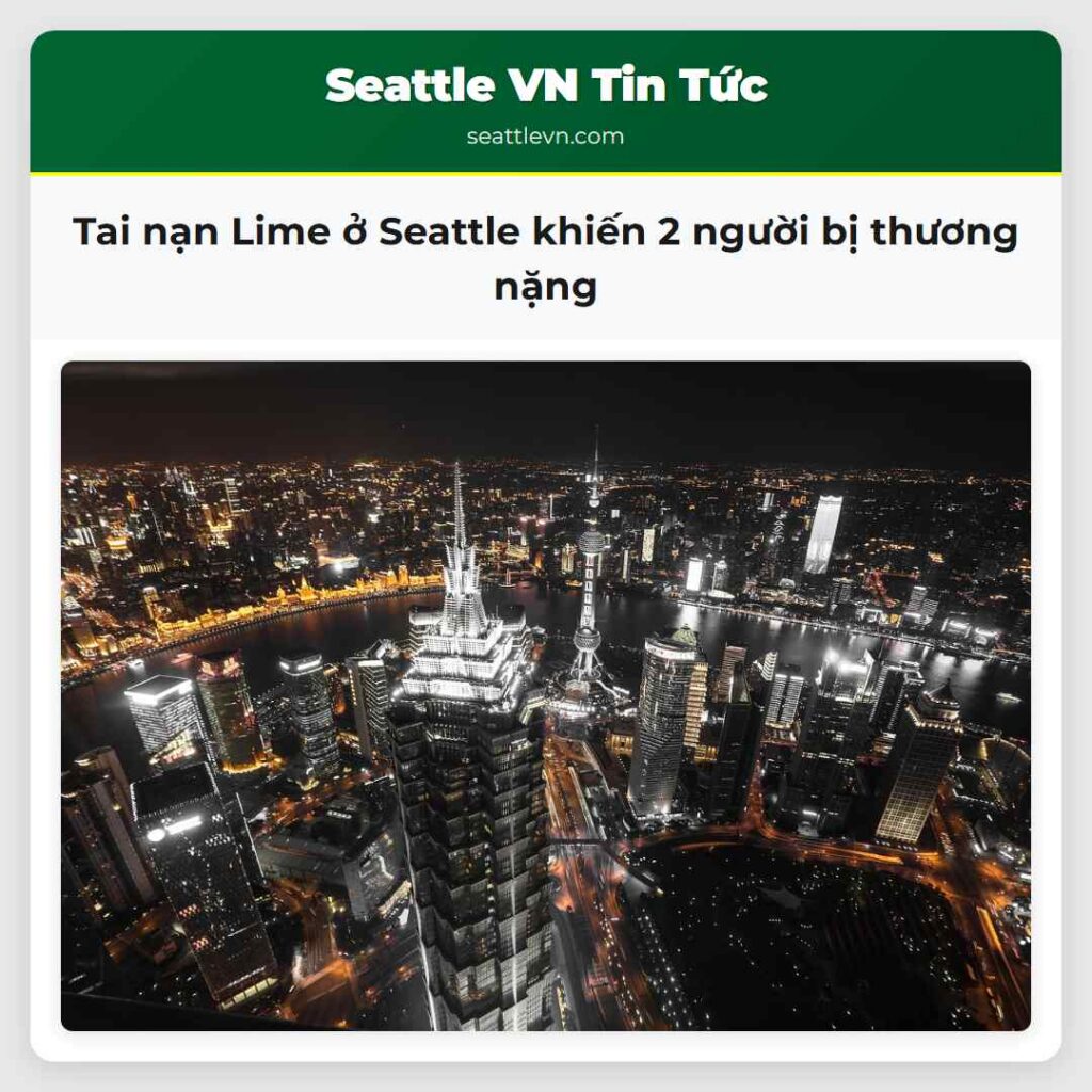 Tai nạn Lime ở Seattle khiến 2 người bị thương