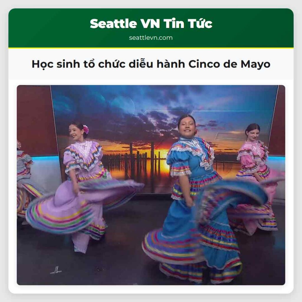 Học sinh tổ chức diễu hành Cinco de Mayo