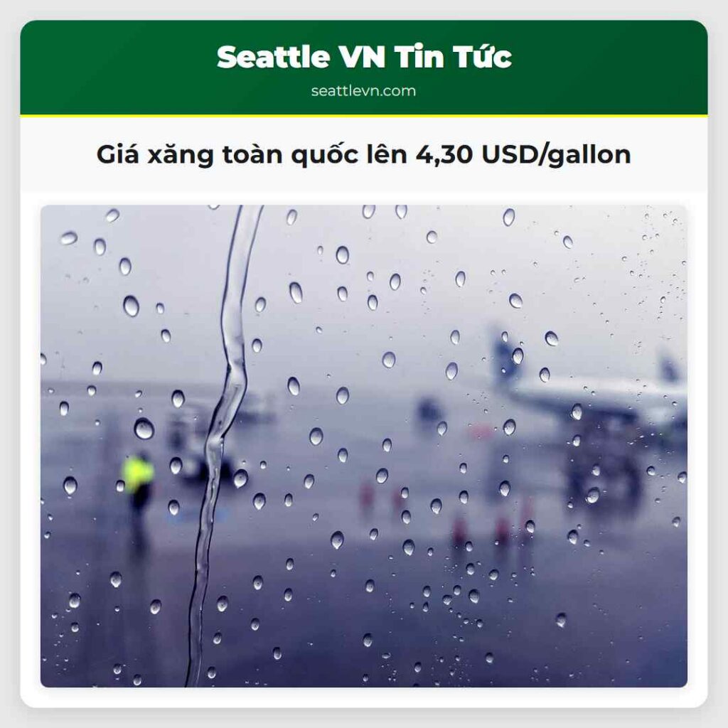 Giá xăng toàn quốc lên 4,30 USD/gallon