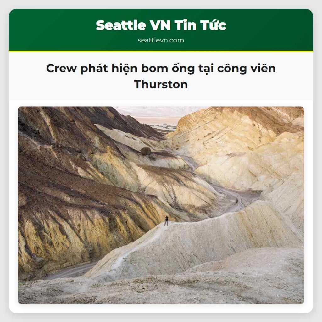 Crew phát hiện bom ống tại công viên Thurston