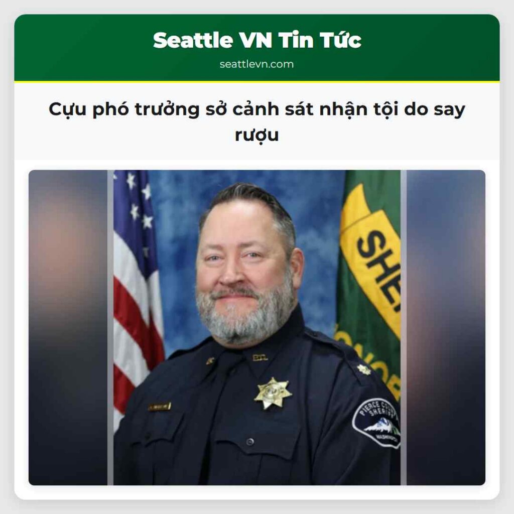 Cựu phó trưởng sở cảnh sát nhận tội do say rượu