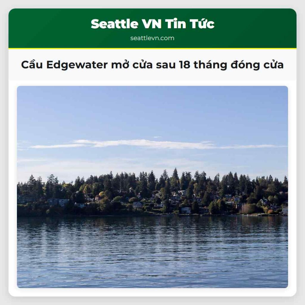 Cầu Edgewater mở cửa sau 18 tháng đóng cửa