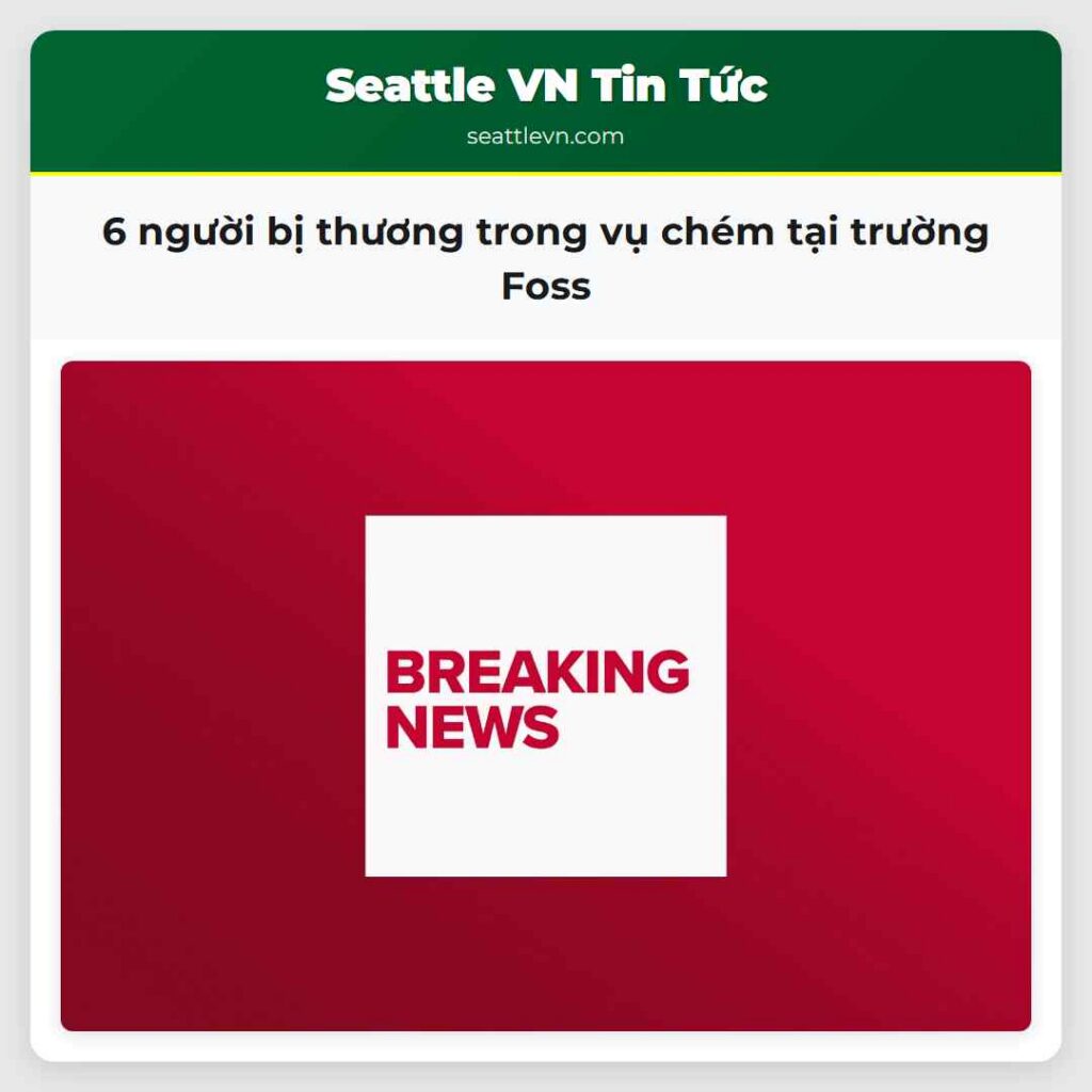 6 người bị thương trong vụ chém tại trường Foss