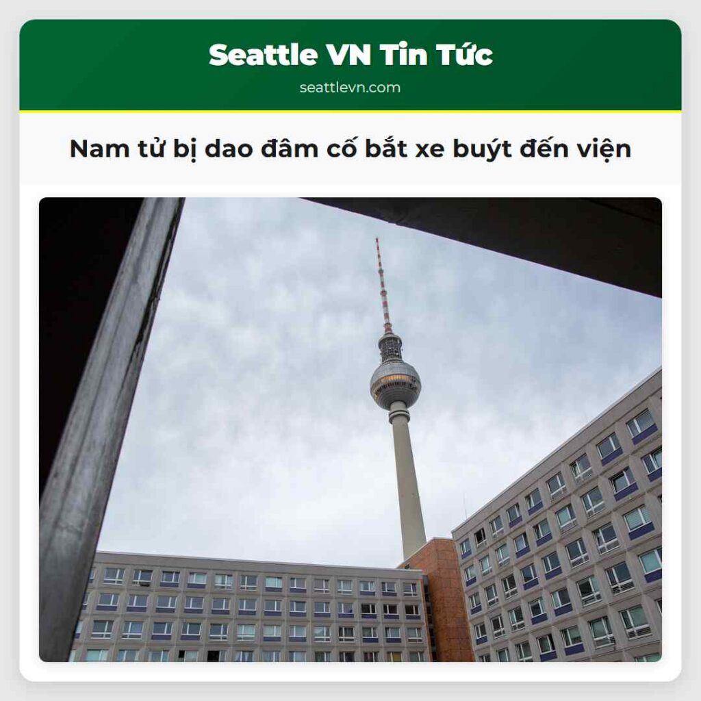 Nam tử bị dao đâm cố bắt xe buýt đến viện