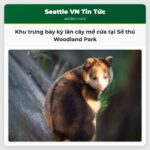 Khu trưng bày kỳ lân cây mở cửa tại Sở thú Woodland Park