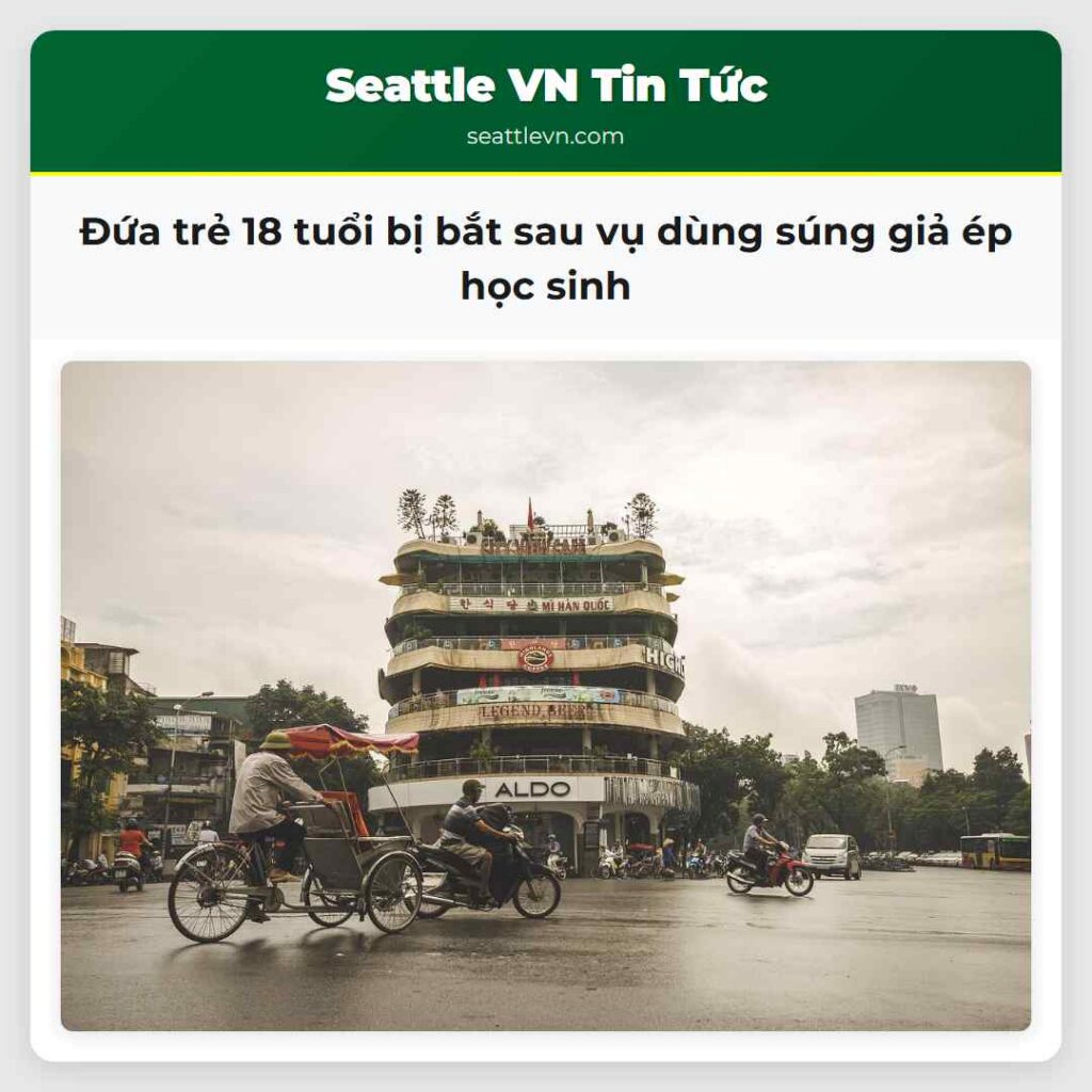 Đứa trẻ 18 tuổi bị bắt sau vụ dùng súng giả ép