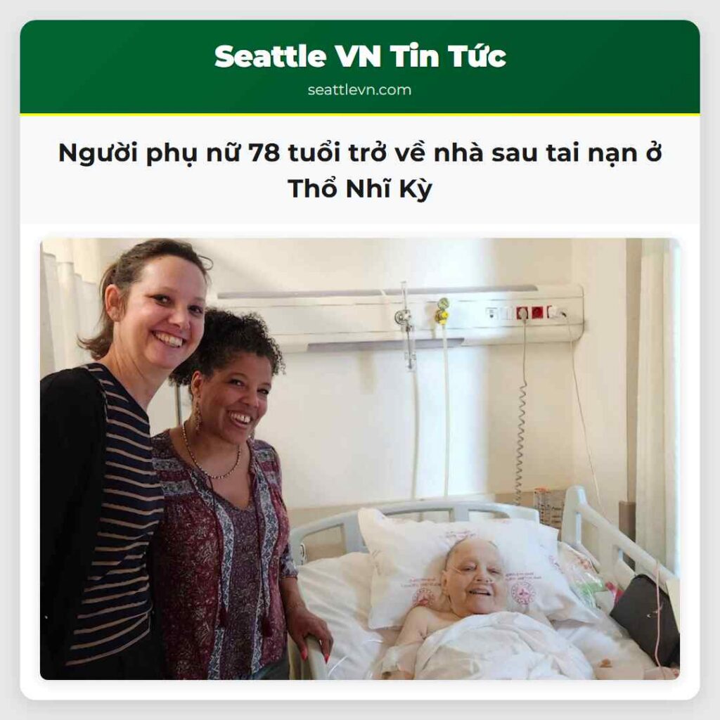 Người phụ nữ 78 tuổi trở về nhà sau tai nạn ở Thổ