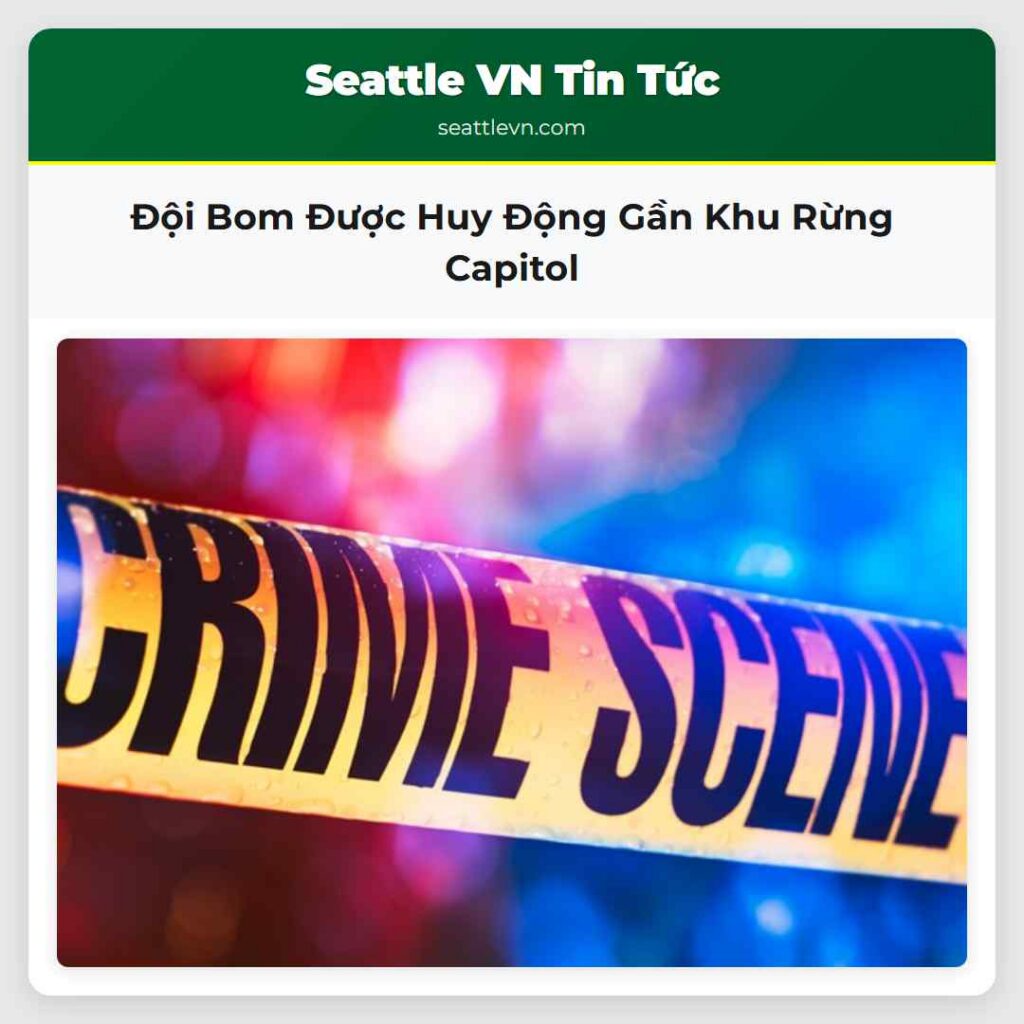 Đội Bom Được Huy Động Gần Khu Rừng Capitol