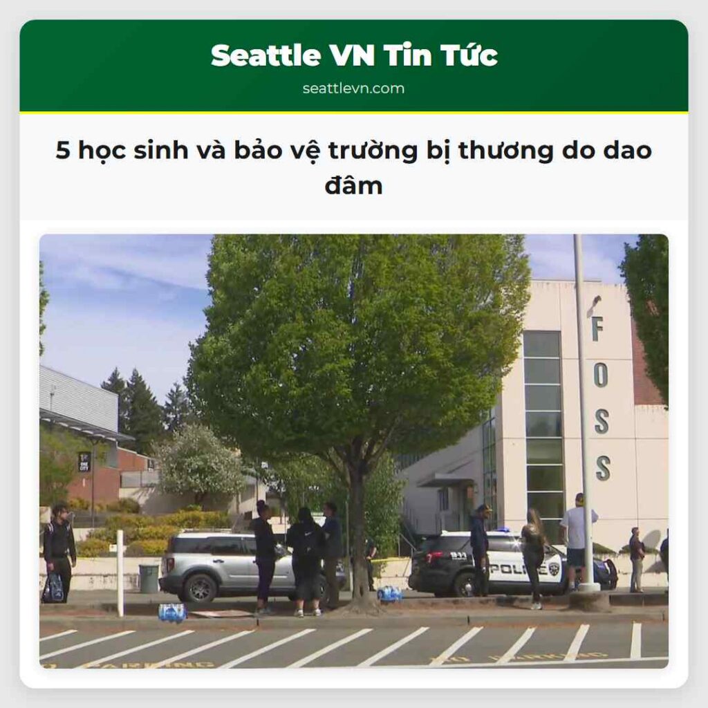 5 học sinh và bảo vệ trường bị thương do dao đâm