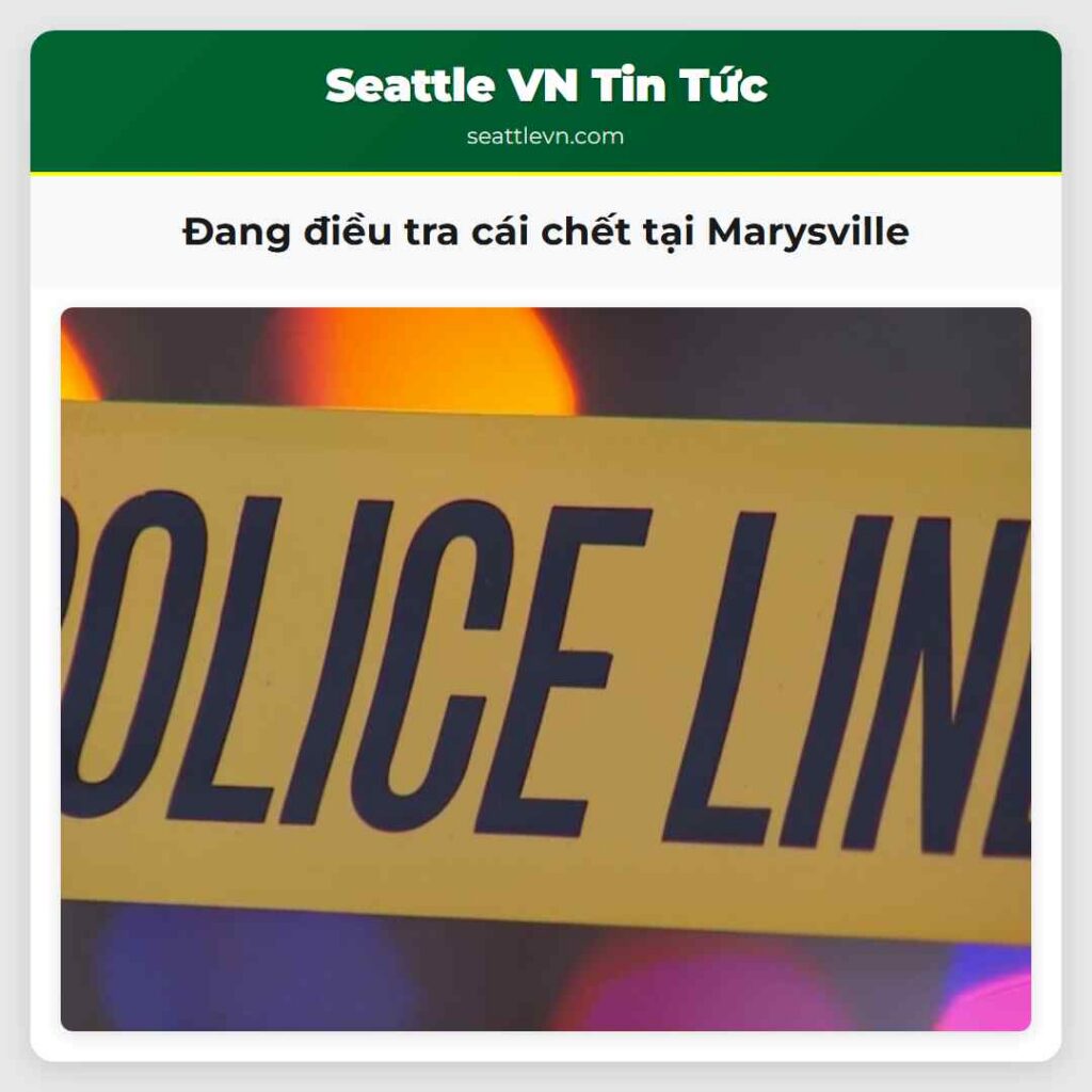 Đang điều tra cái chết tại Marysville