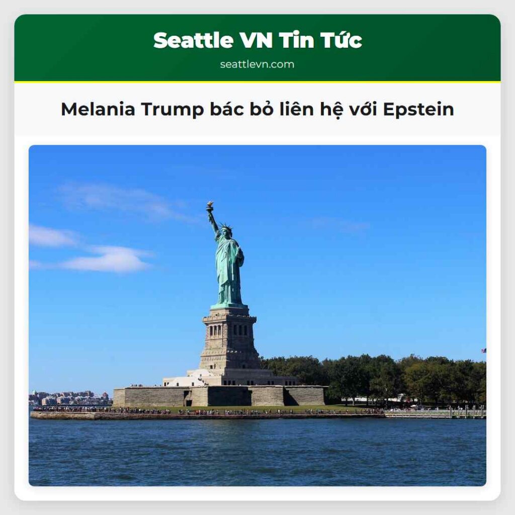 Melania Trump bác bỏ liên hệ với Epstein