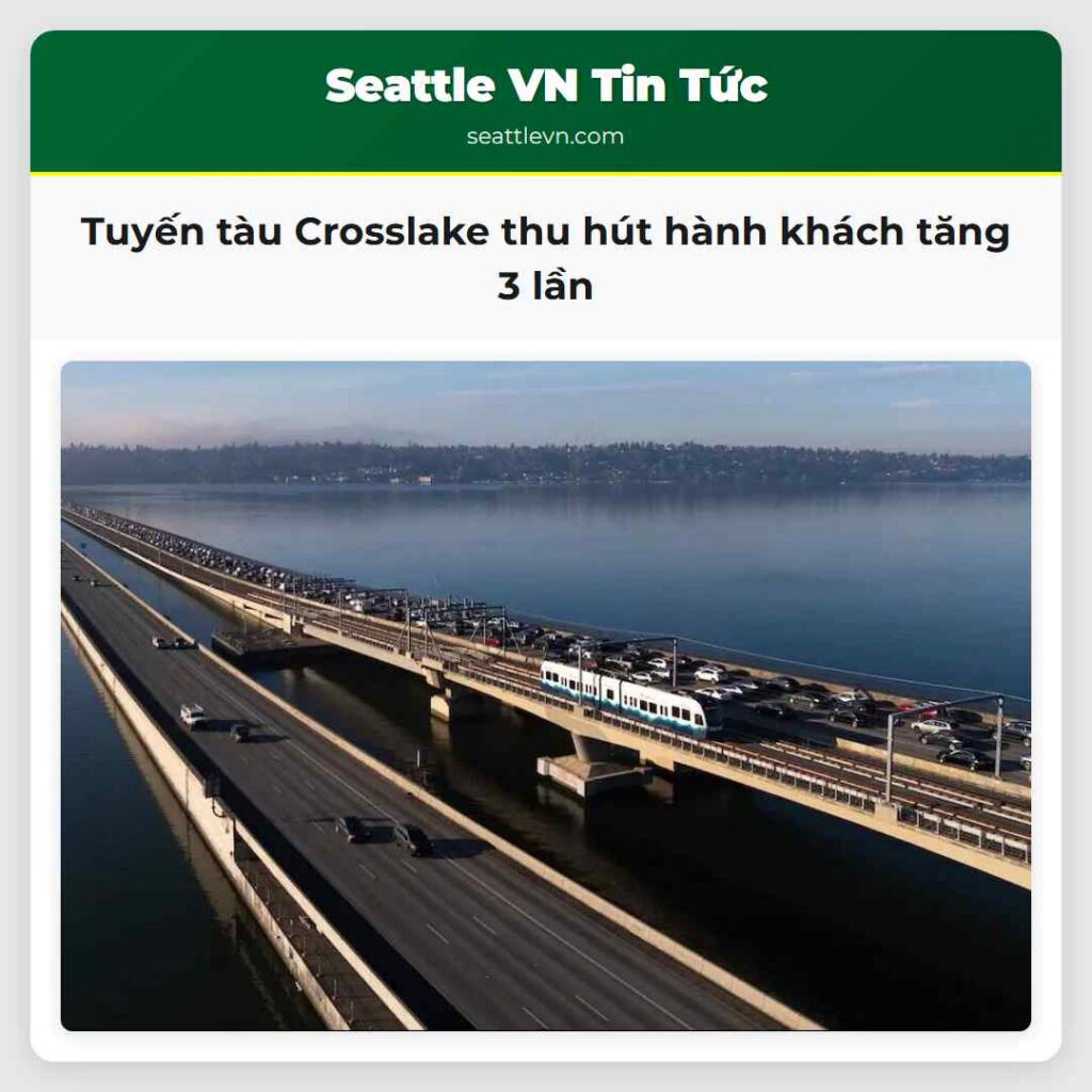 Tuyến tàu Crosslake thu hút hành khách tăng 3 lần