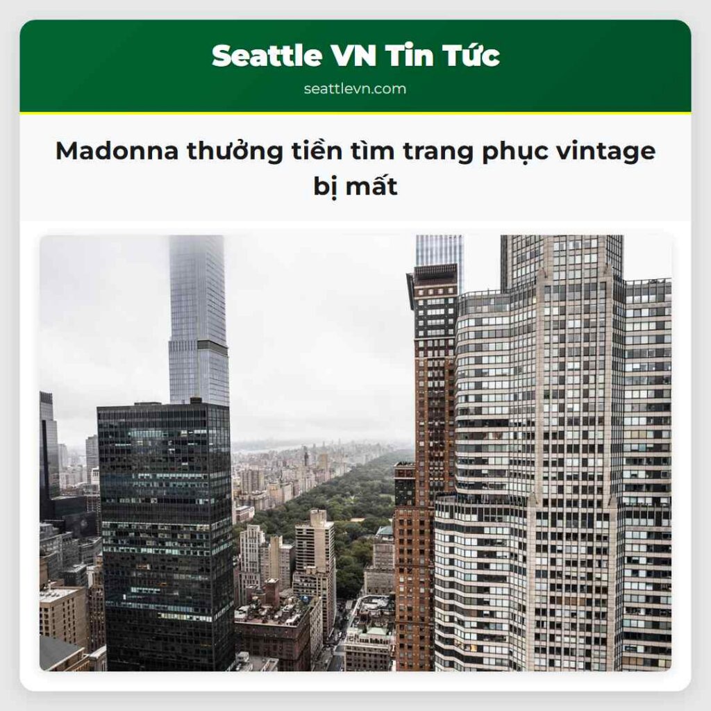 Madonna thưởng tiền tìm trang phục vintage bị mất