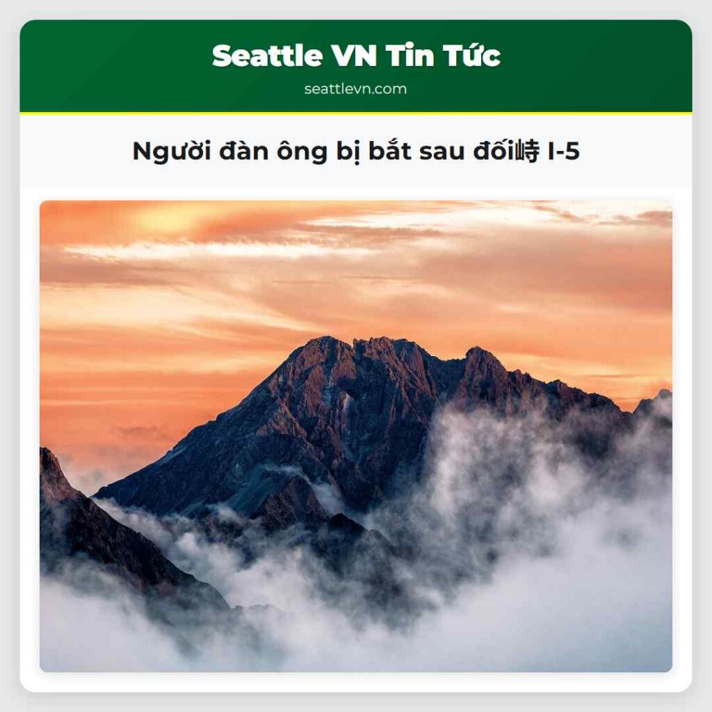 Người đàn ông bị bắt sau đối峙 I-5