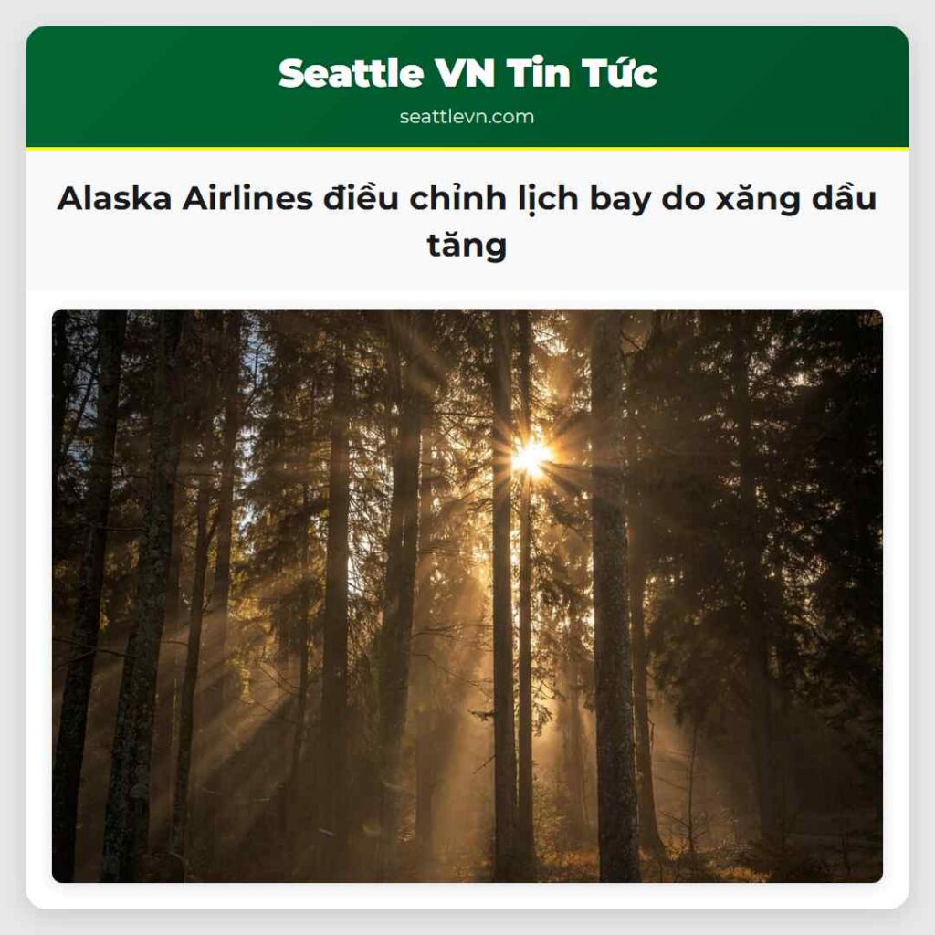 Alaska Airlines điều chỉnh lịch bay do xăng dầu