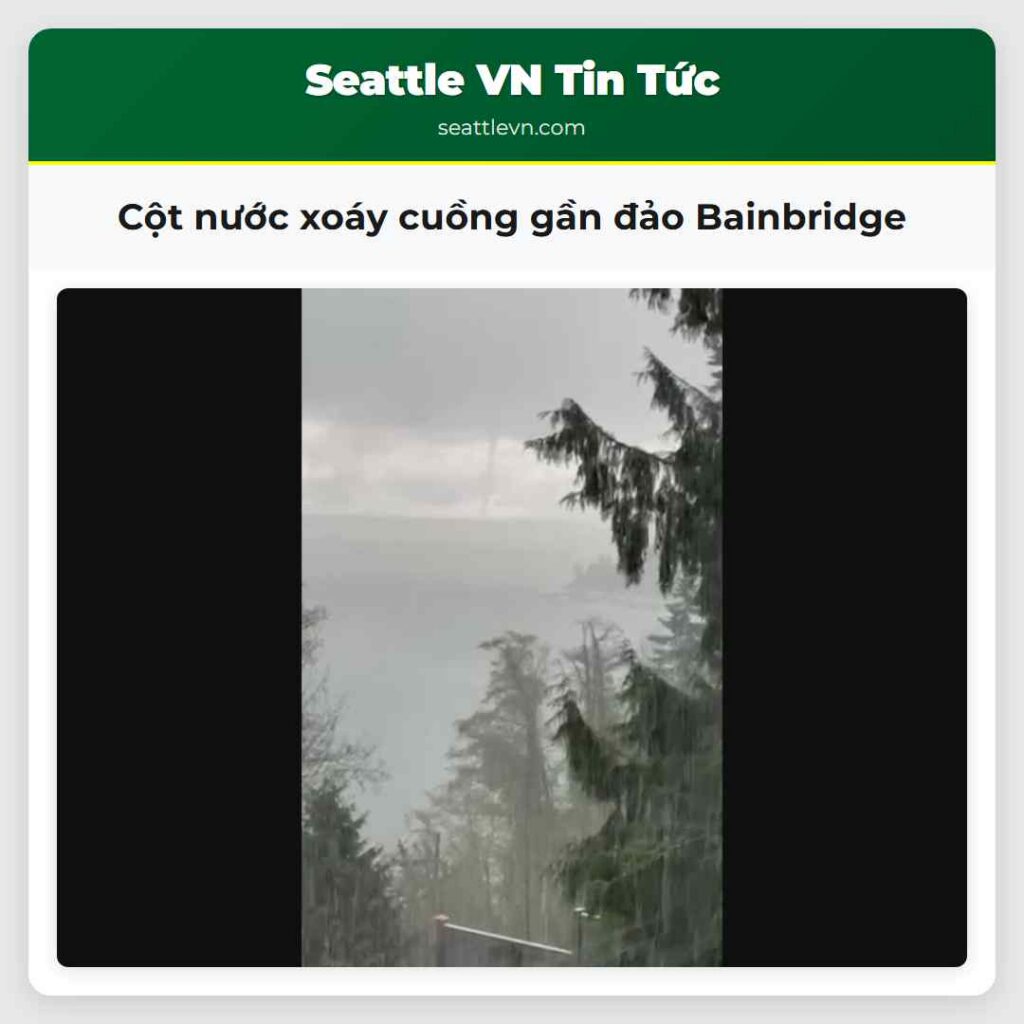 Cột nước xoáy cuồng gần đảo Bainbridge